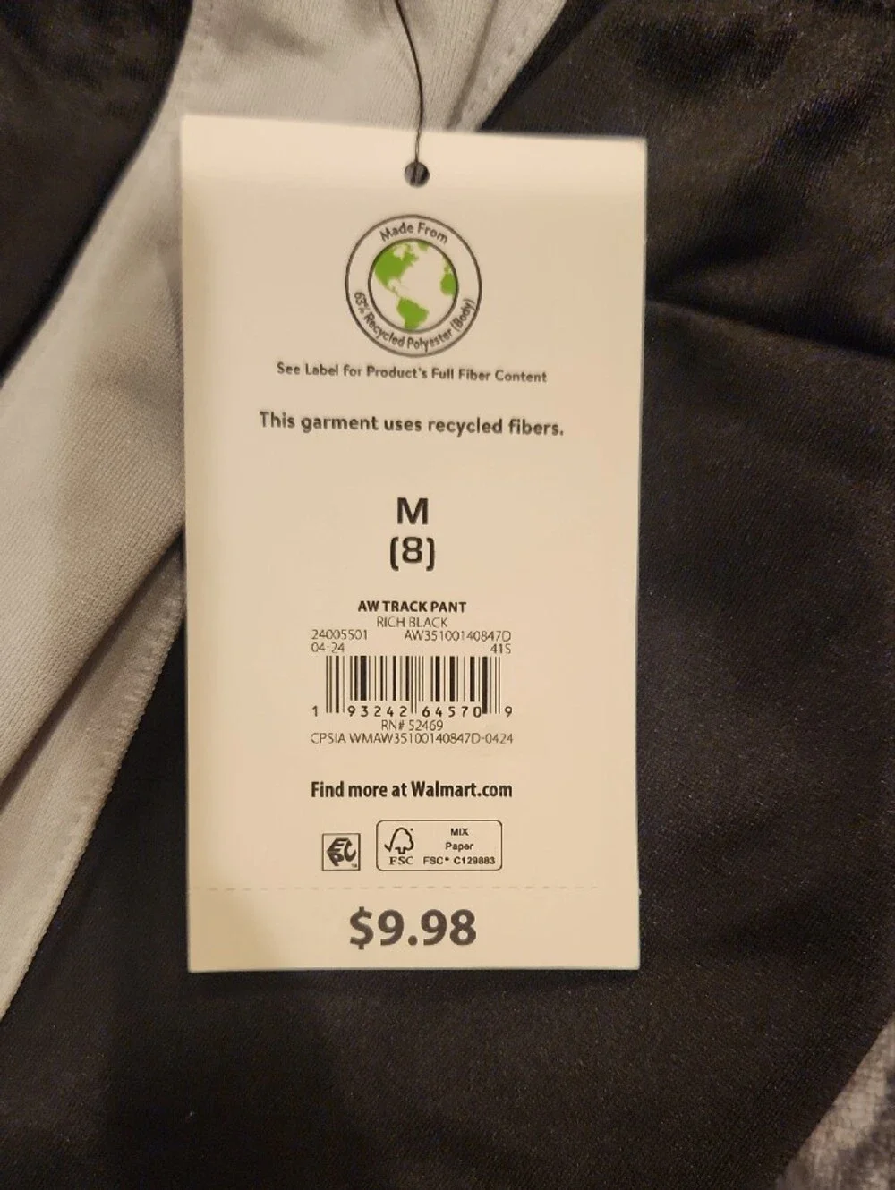 Black and White Kids Athletic Track Pants